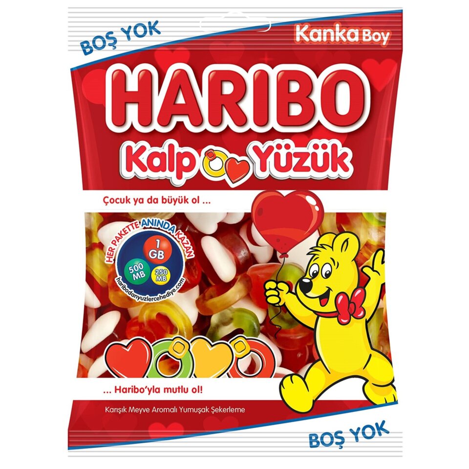 HARİBO JEL ŞEKER 80 GR. - KALP YÜZÜK